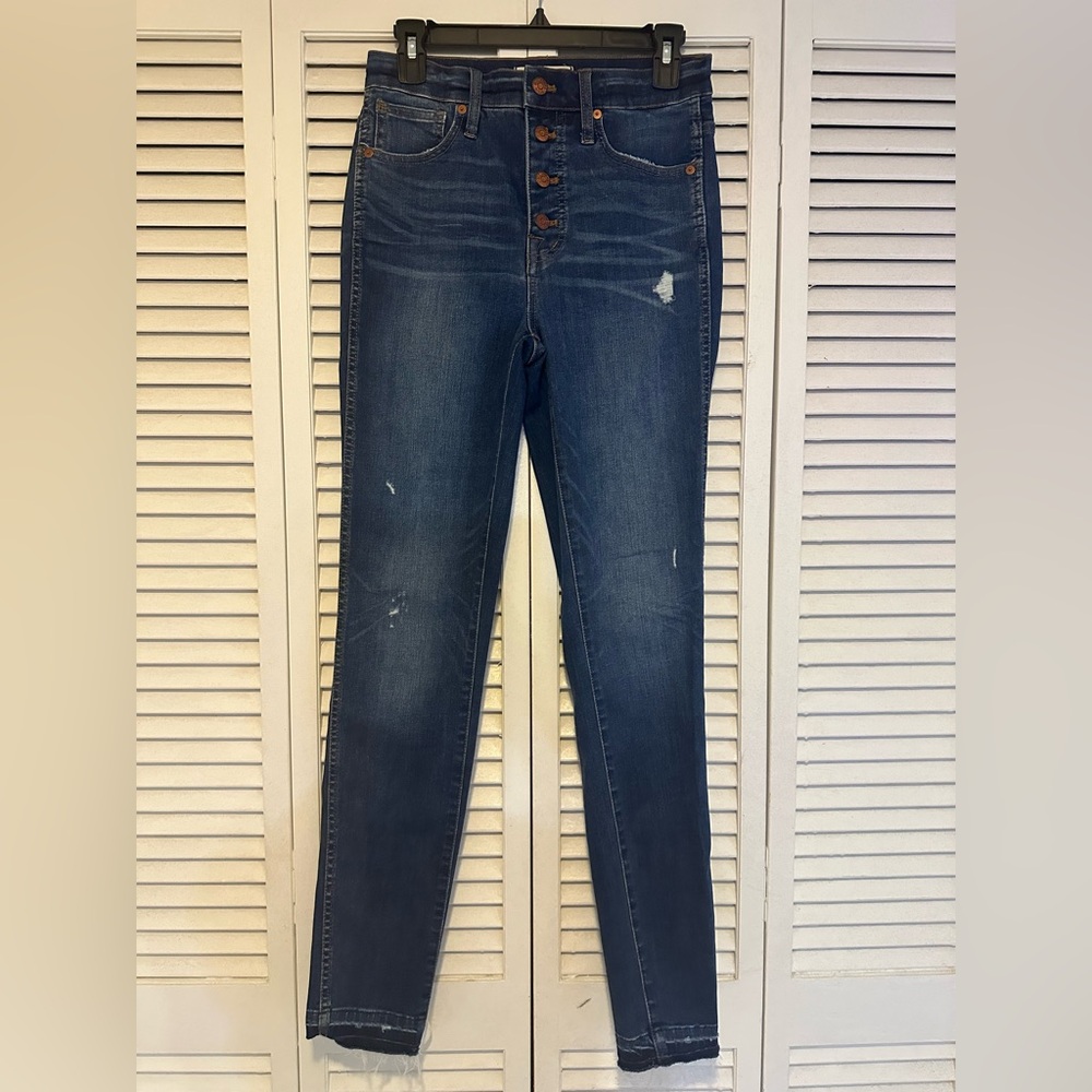 Madewell High Rise Women Jeans - Dark Blue. 10” high rise skinny SZ 27